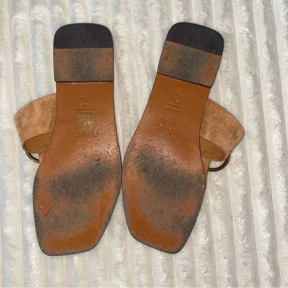 Frame Denim Tan Sandals Minimalist Summer Style - Picture 2 of 7